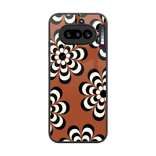 Earthy Bloom back phone cover | glass case for nothing phone 4a