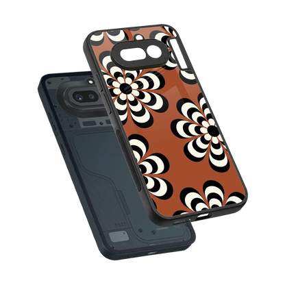 Earthy Bloom sleek nothing phone 4a cover with tempered glass back and TPU edges