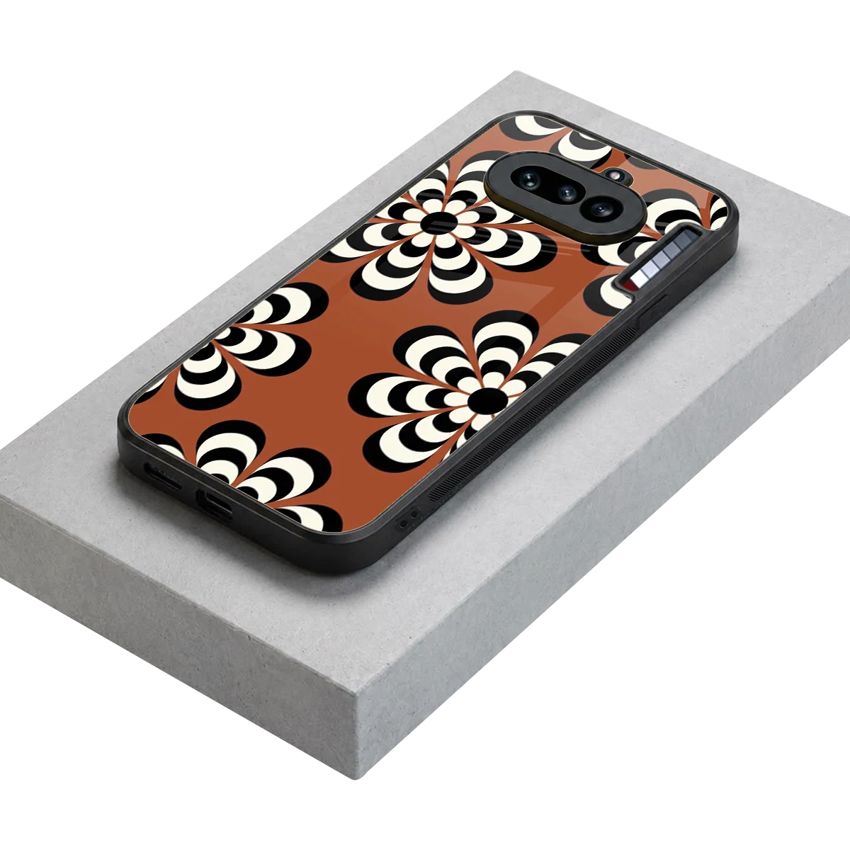 Earthy Bloom stylish phone case for nothing phone 4a | glossy glass and slim fit