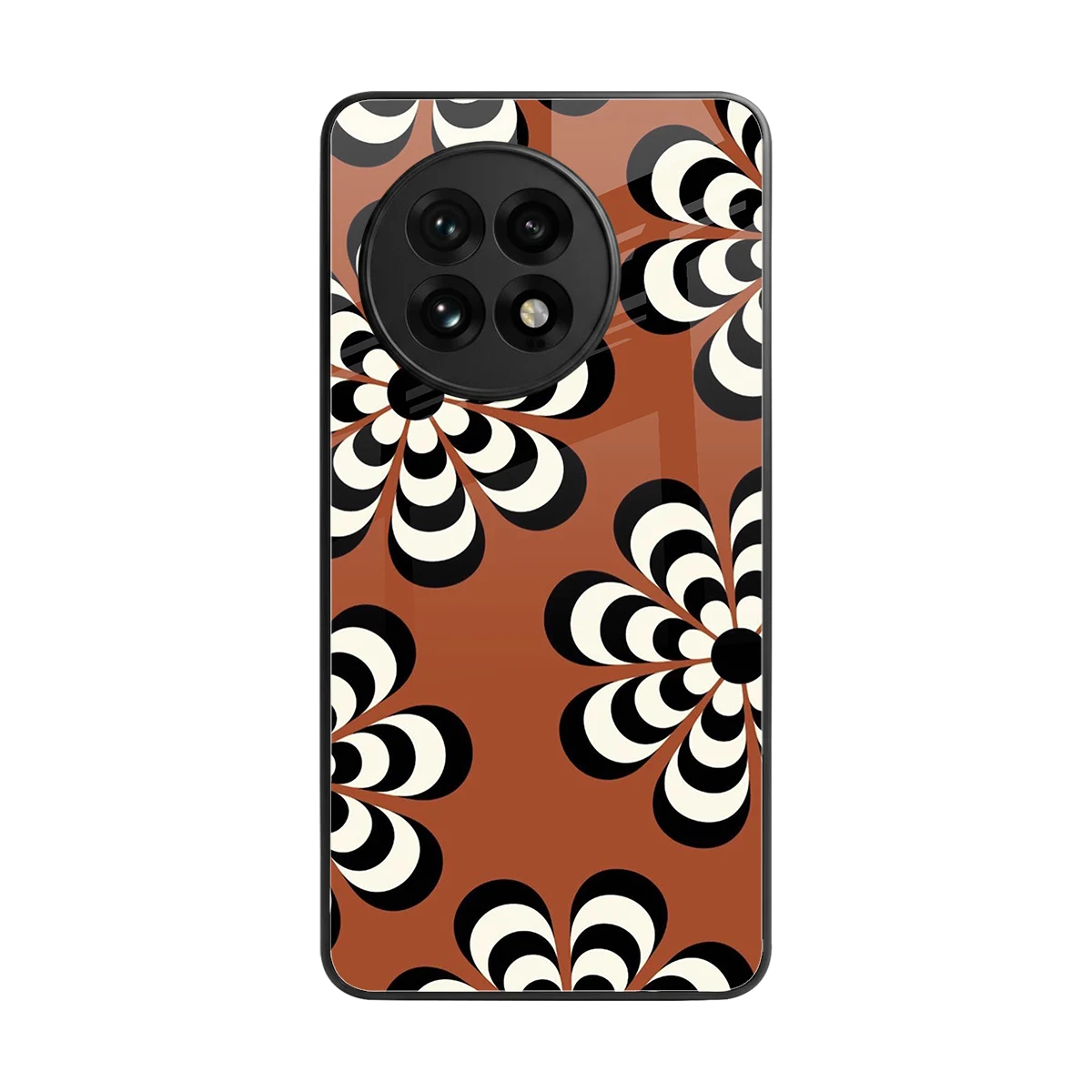 Earthy Bloom back phone cover | glass case for oneplus 13r