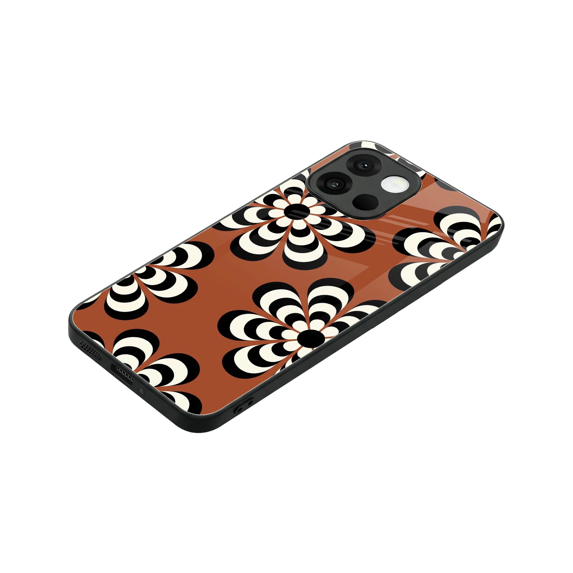 Earthy Bloom stylish phone case for oneplus 13s | glossy glass and slim fit