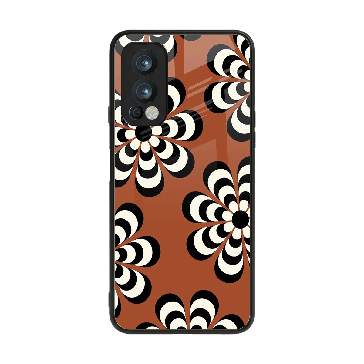 Earthy Bloom back phone cover | glass case for oneplus nord 2