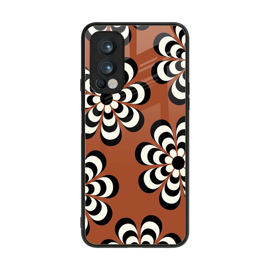 Earthy Bloom back phone cover | glass case for oneplus nord 2
