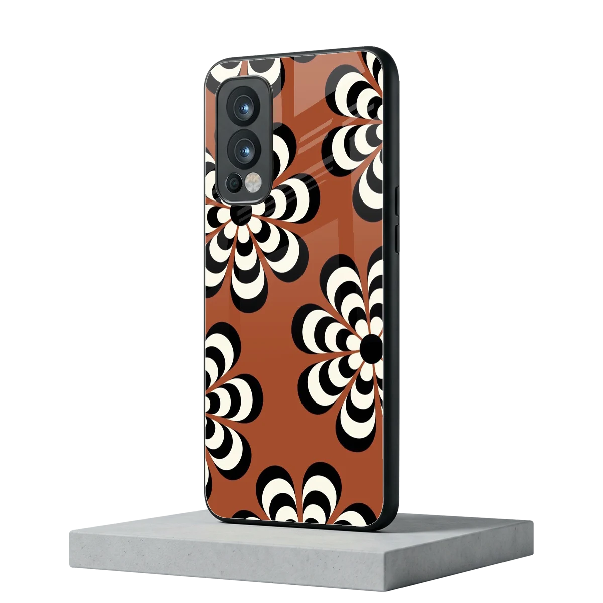 Earthy Bloom oneplus nord 2 mobile cover | shockproof glass phone case