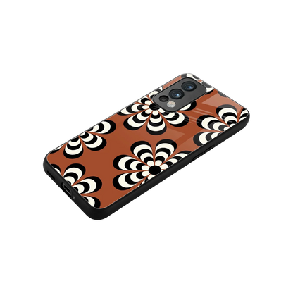Earthy Bloom stylish phone case for oneplus nord 2 | glossy glass and slim fit