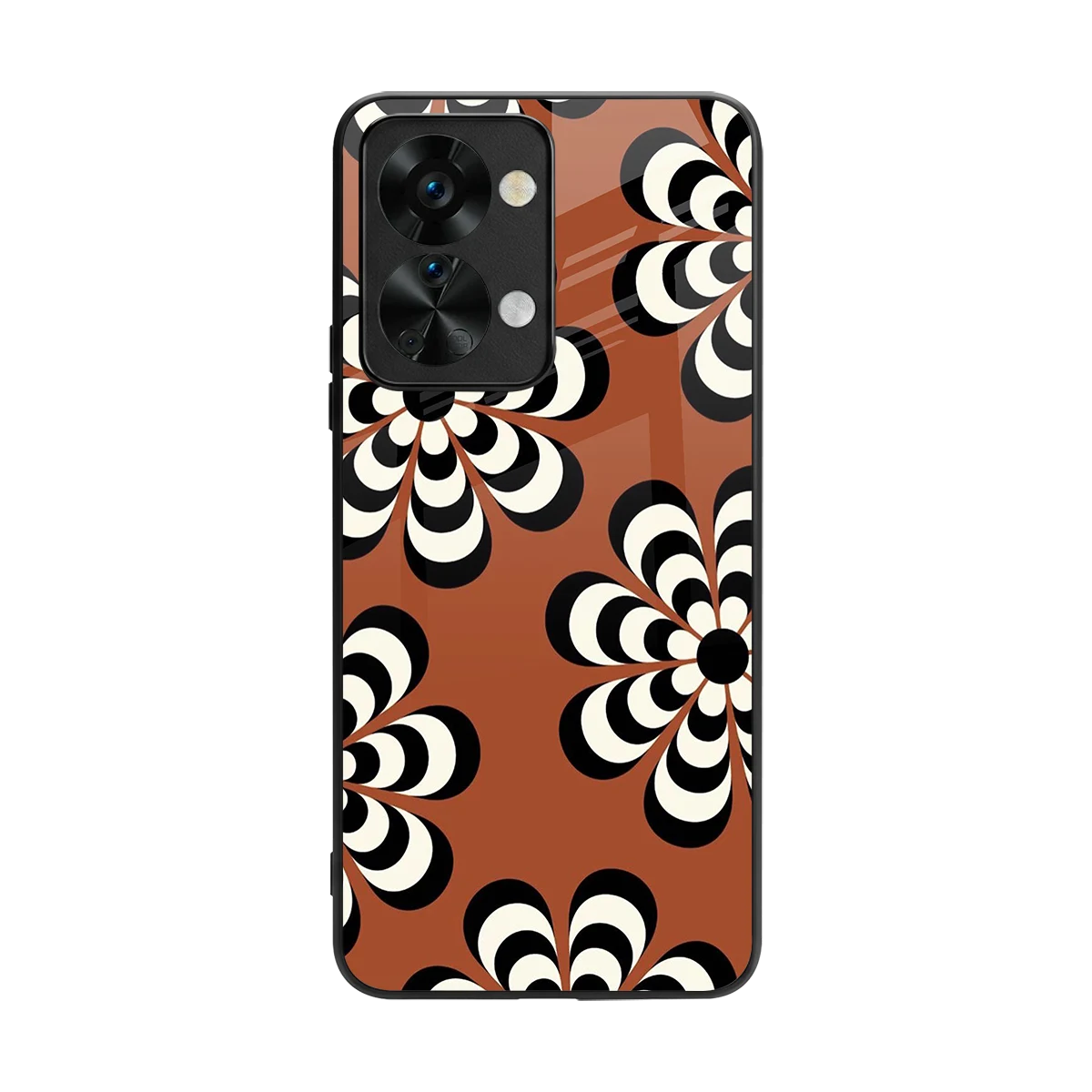 Earthy Bloom back phone cover | glass case for oneplus nord 2t