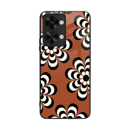 Earthy Bloom back phone cover | glass case for oneplus nord 2t
