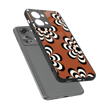 Earthy Bloom sleek oneplus nord 2t cover with tempered glass back and TPU edges