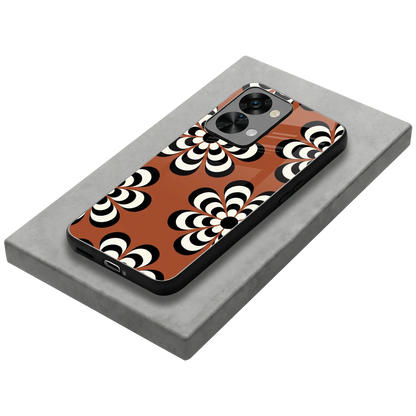 Earthy Bloom stylish phone case for oneplus nord 2t | glossy glass and slim fit