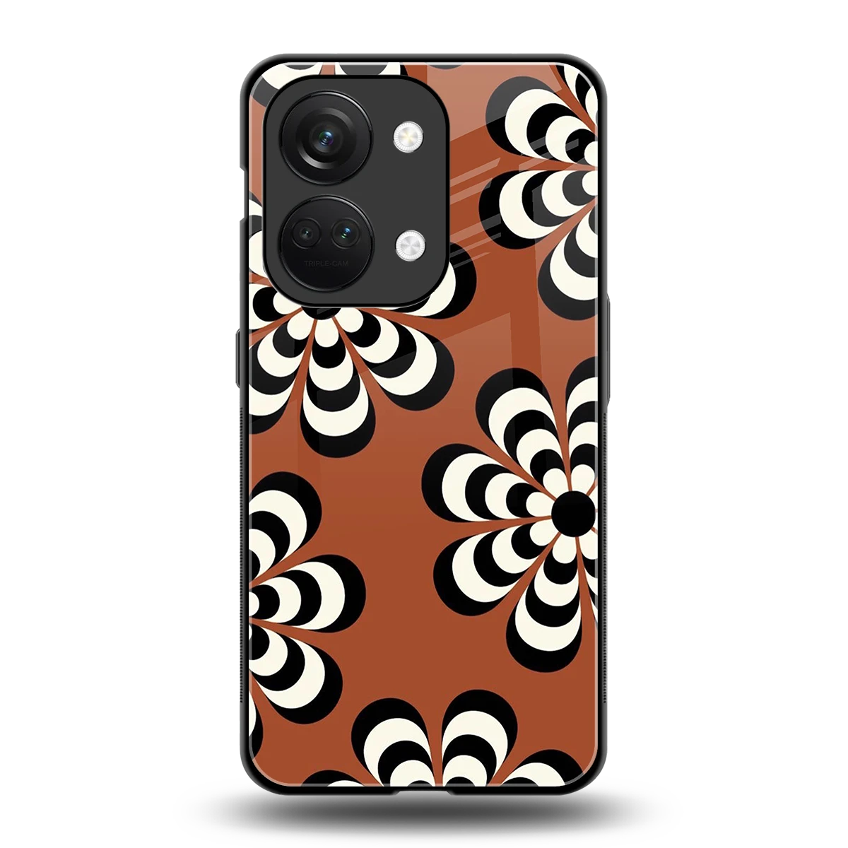 Earthy Bloom back phone cover | glass case for oneplus nord 3
