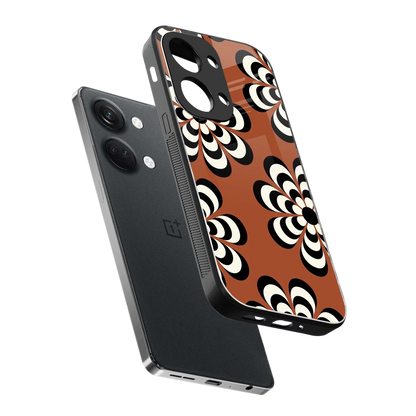 Earthy Bloom sleek oneplus nord 3 cover with tempered glass back and TPU edges