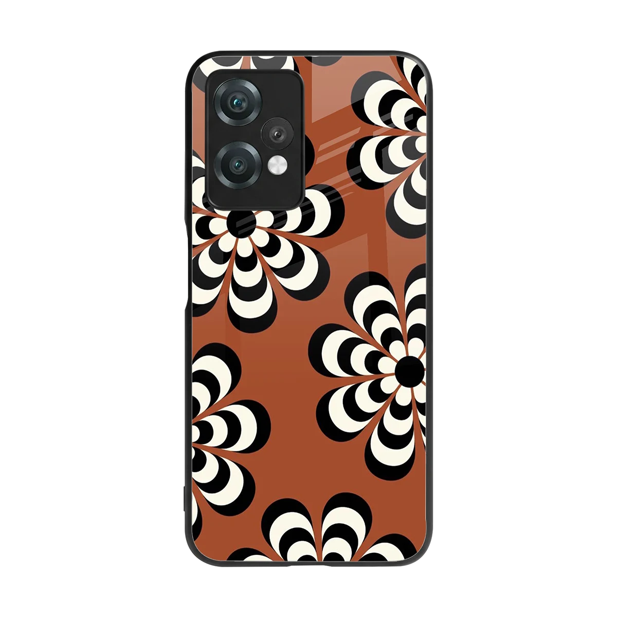 Earthy Bloom back phone cover | glass case for oneplus nord ce 2 lite