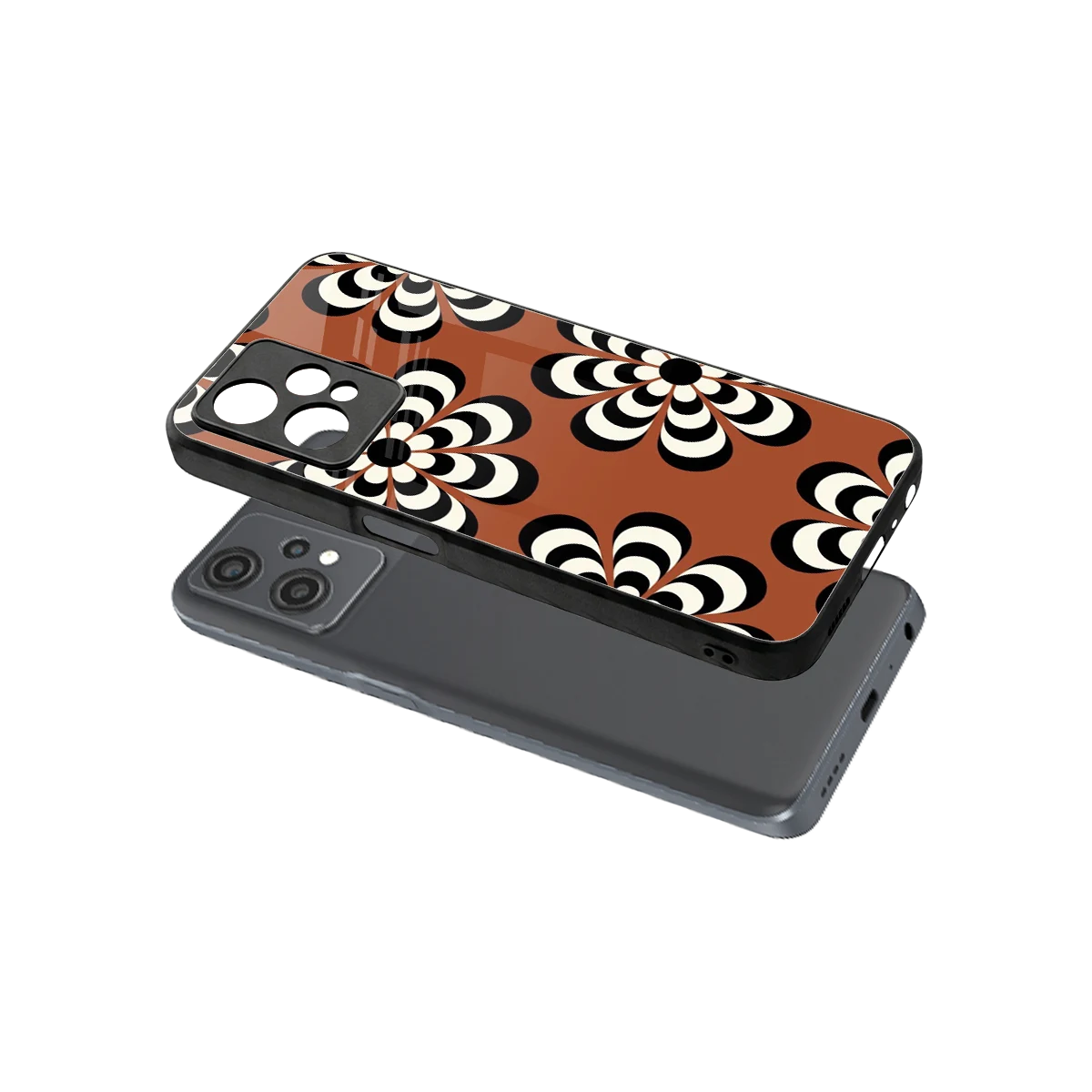 Earthy Bloom sleek oneplus nord ce 2 lite cover with tempered glass back and TPU edges