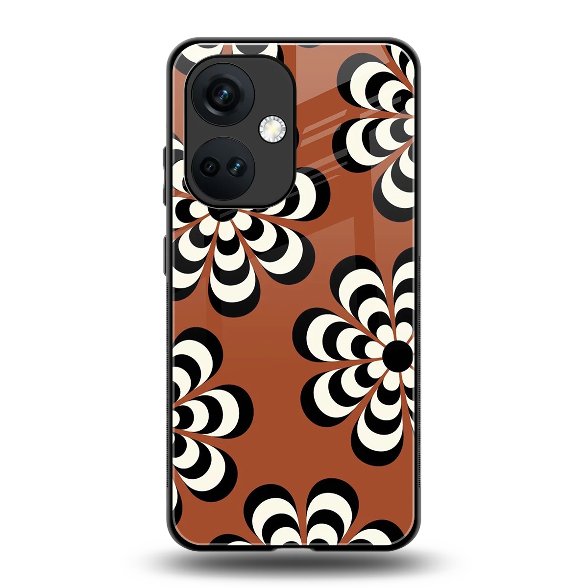 Earthy Bloom back phone cover | glass case for oneplus nord ce 3