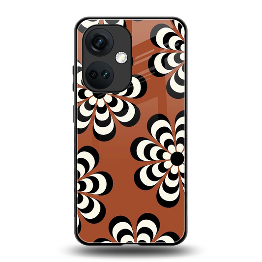Earthy Bloom back phone cover | glass case for oneplus nord ce 3