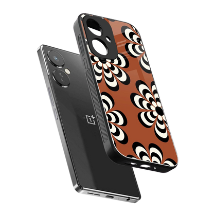 Earthy Bloom sleek oneplus nord ce 3 cover with tempered glass back and TPU edges