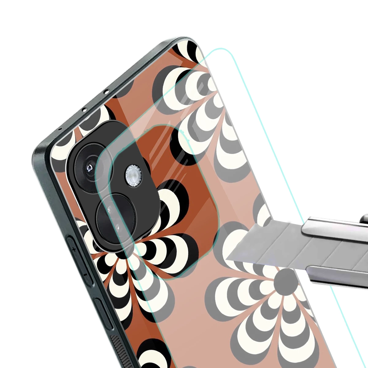 Earthy Bloom stylish phone case for oneplus nord ce 3 | glossy glass and slim fit