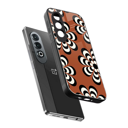 Earthy Bloom sleek oneplus nord ce 4 cover with tempered glass back and TPU edges