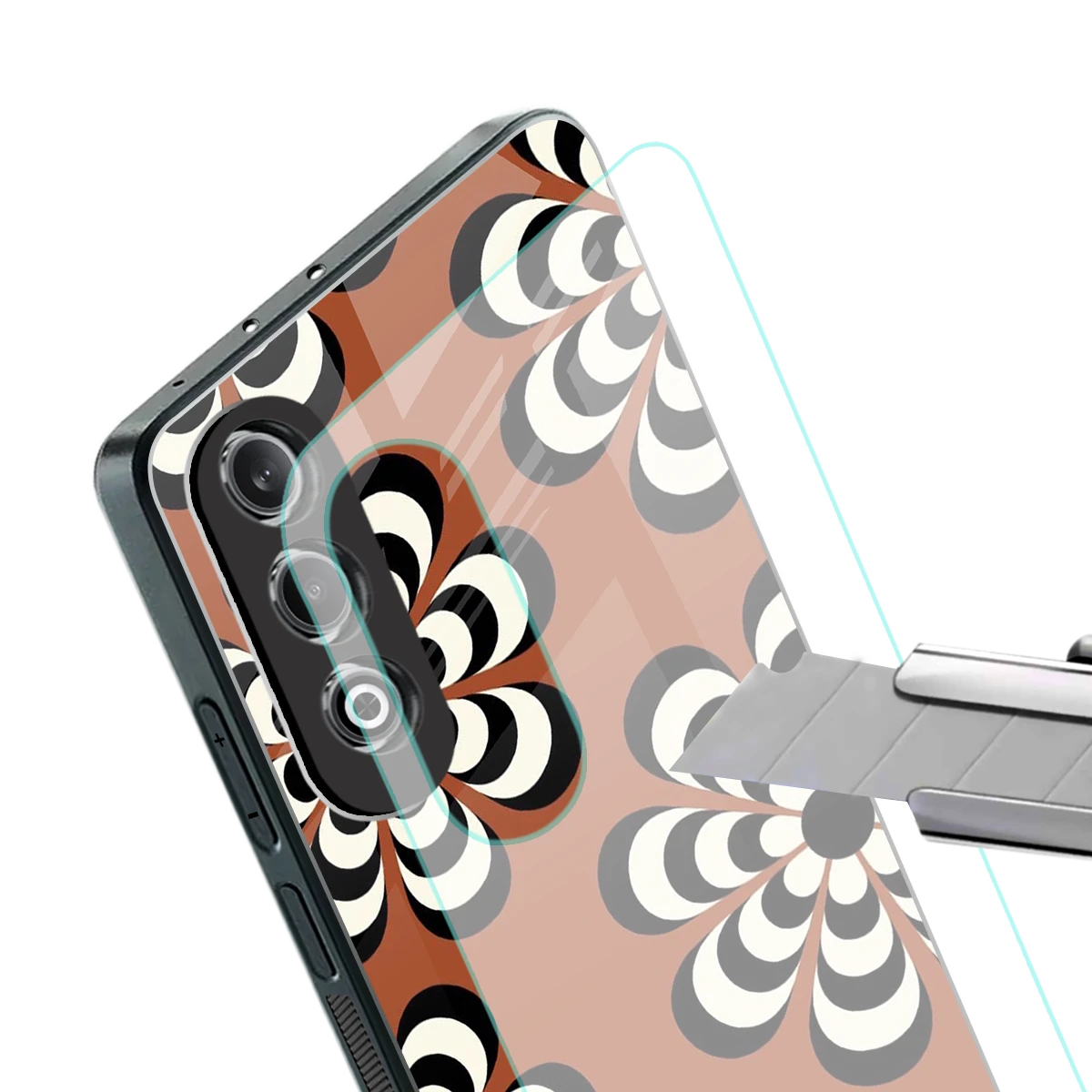 Earthy Bloom stylish phone case for oneplus nord ce 4 | glossy glass and slim fit