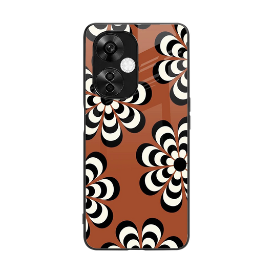 Earthy Bloom back phone cover | glass case for oneplus nord ce 3 lite