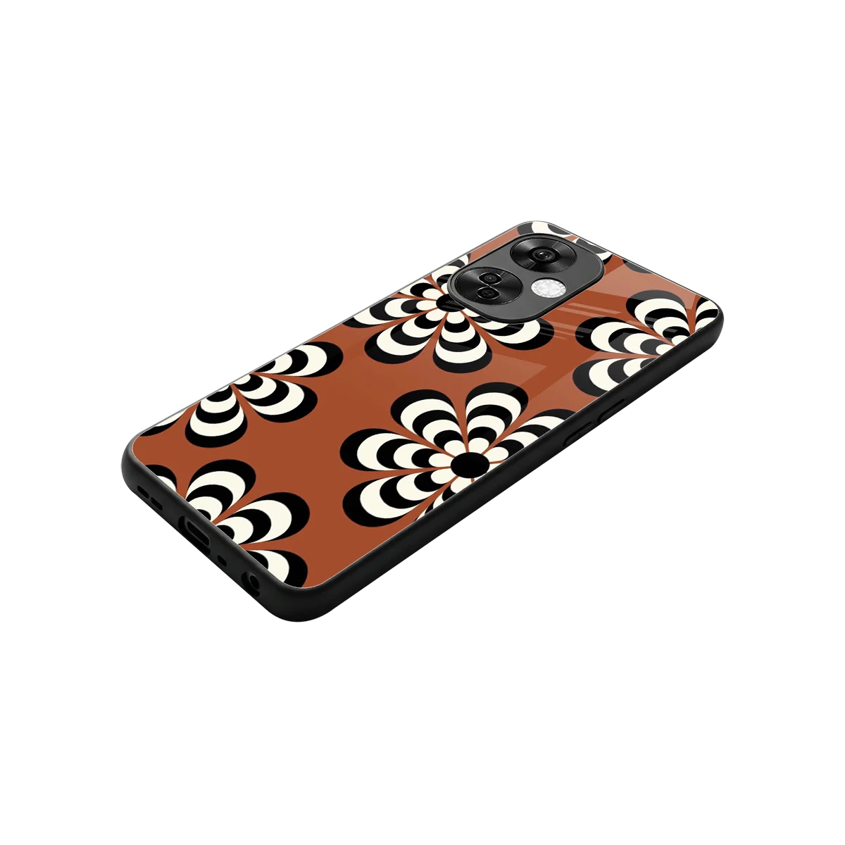 Earthy Bloom stylish phone case for oneplus nord ce 3 lite | glossy glass and slim fit