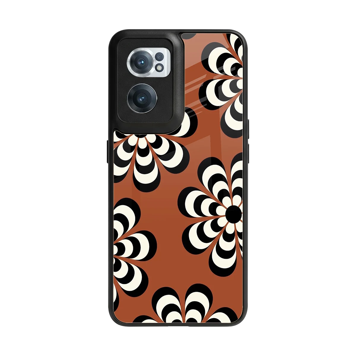 Earthy Bloom back phone cover | glass case for oneplus nord ce 2
