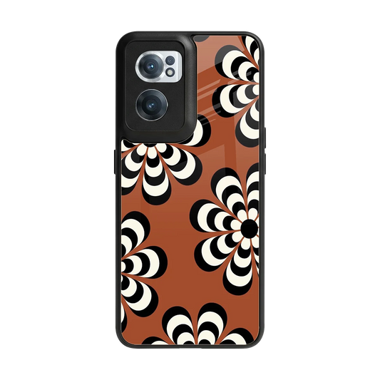Earthy Bloom back phone cover | glass case for oneplus nord ce 2
