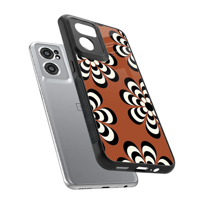 Earthy Bloom sleek oneplus nord ce 2 cover with tempered glass back and TPU edges