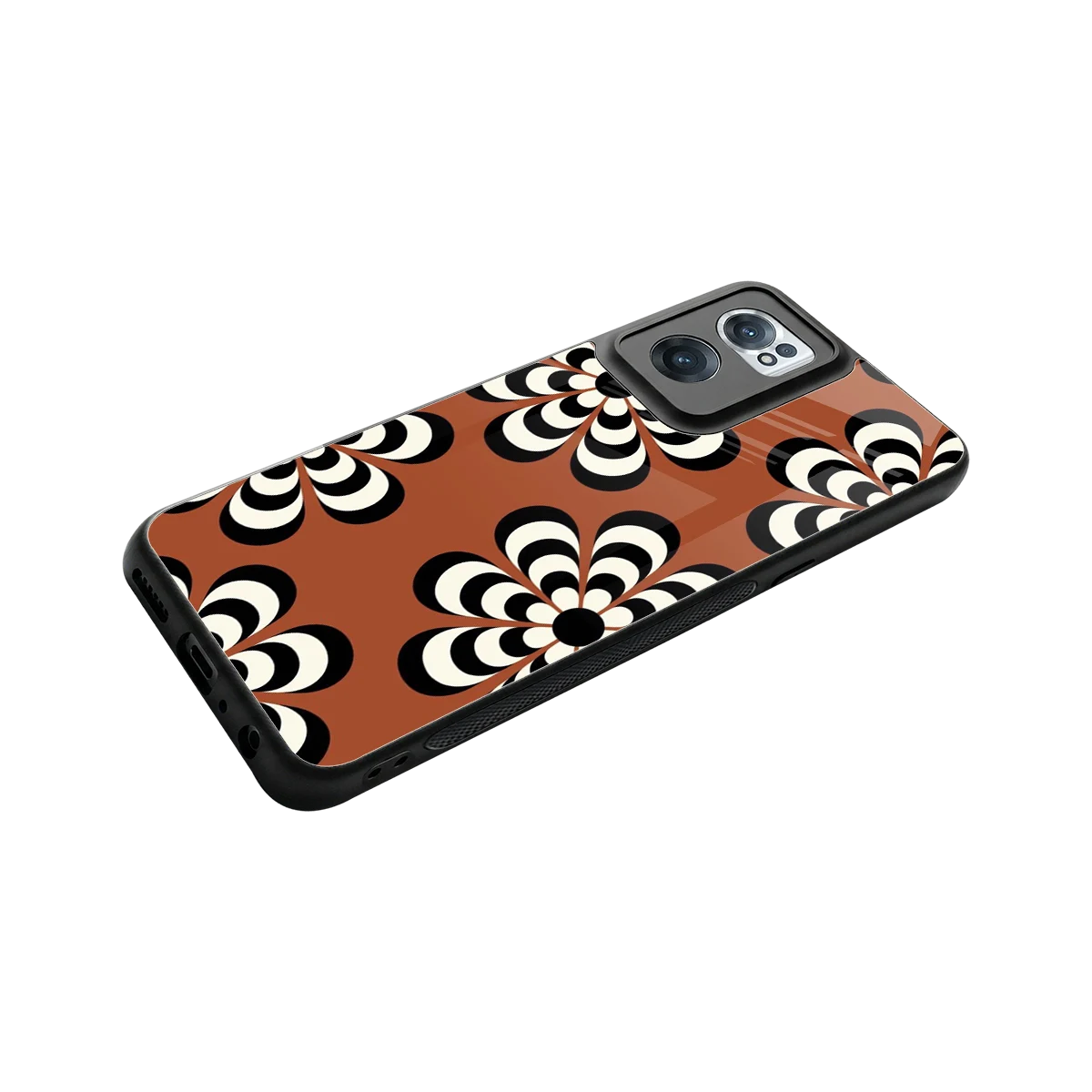 Earthy Bloom stylish phone case for oneplus nord ce 2 | glossy glass and slim fit