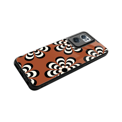 Earthy Bloom stylish phone case for oneplus nord ce 2 | glossy glass and slim fit