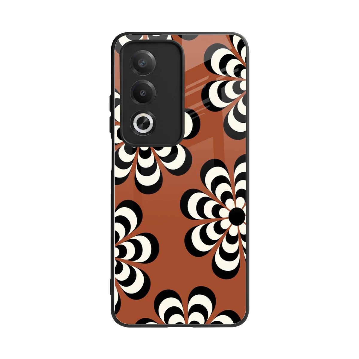 Earthy Bloom back phone cover | glass case for oppo a3 pro
