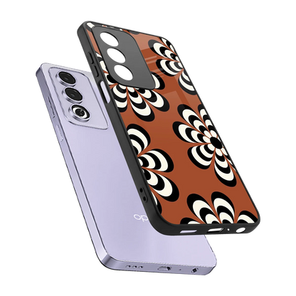 Earthy Bloom sleek oppo a3 pro cover with tempered glass back and TPU edges