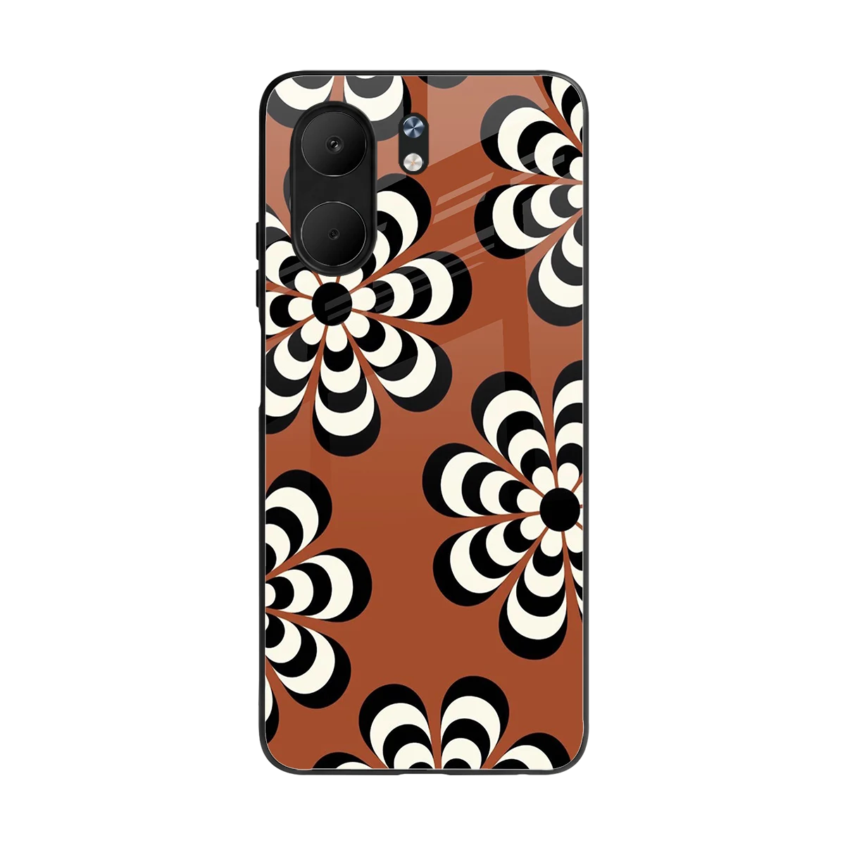 Earthy Bloom back phone cover | glass case for oppo a5x 5g