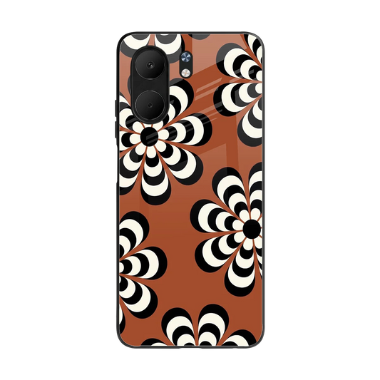 Earthy Bloom back phone cover | glass case for oppo a5x 5g