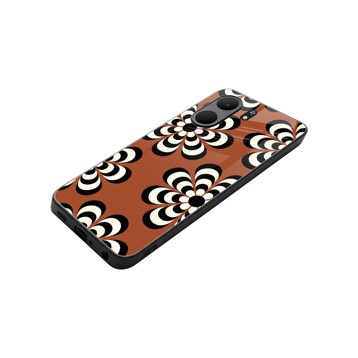 Earthy Bloom stylish phone case for oppo a5x 5g | glossy glass and slim fit