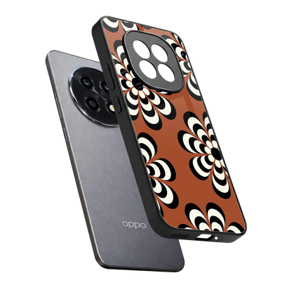 Earthy Bloom sleek oppo f29 pro 5g cover with tempered glass back and TPU edges