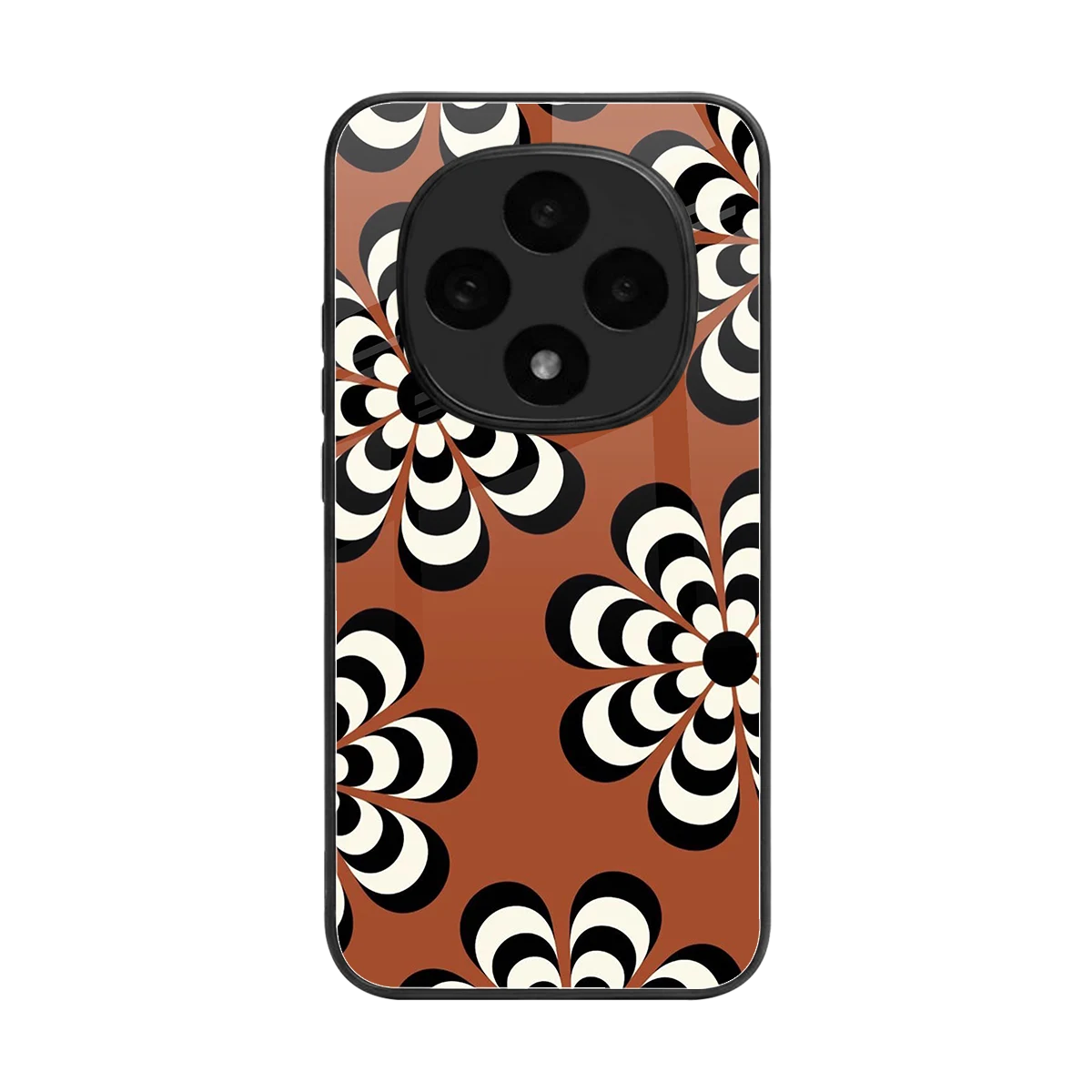 Earthy Bloom back phone cover | glass case for oppo f31 pro 5g