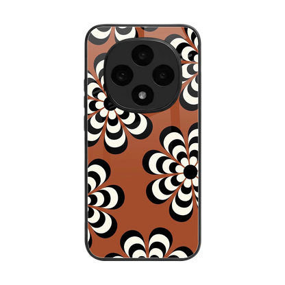 Earthy Bloom back phone cover | glass case for oppo f31 pro 5g