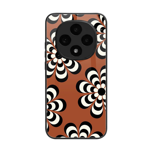 Earthy Bloom back phone cover | glass case for oppo f31 pro 5g