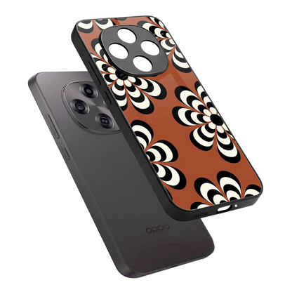 Earthy Bloom sleek oppo f31 pro 5g cover with tempered glass back and TPU edges