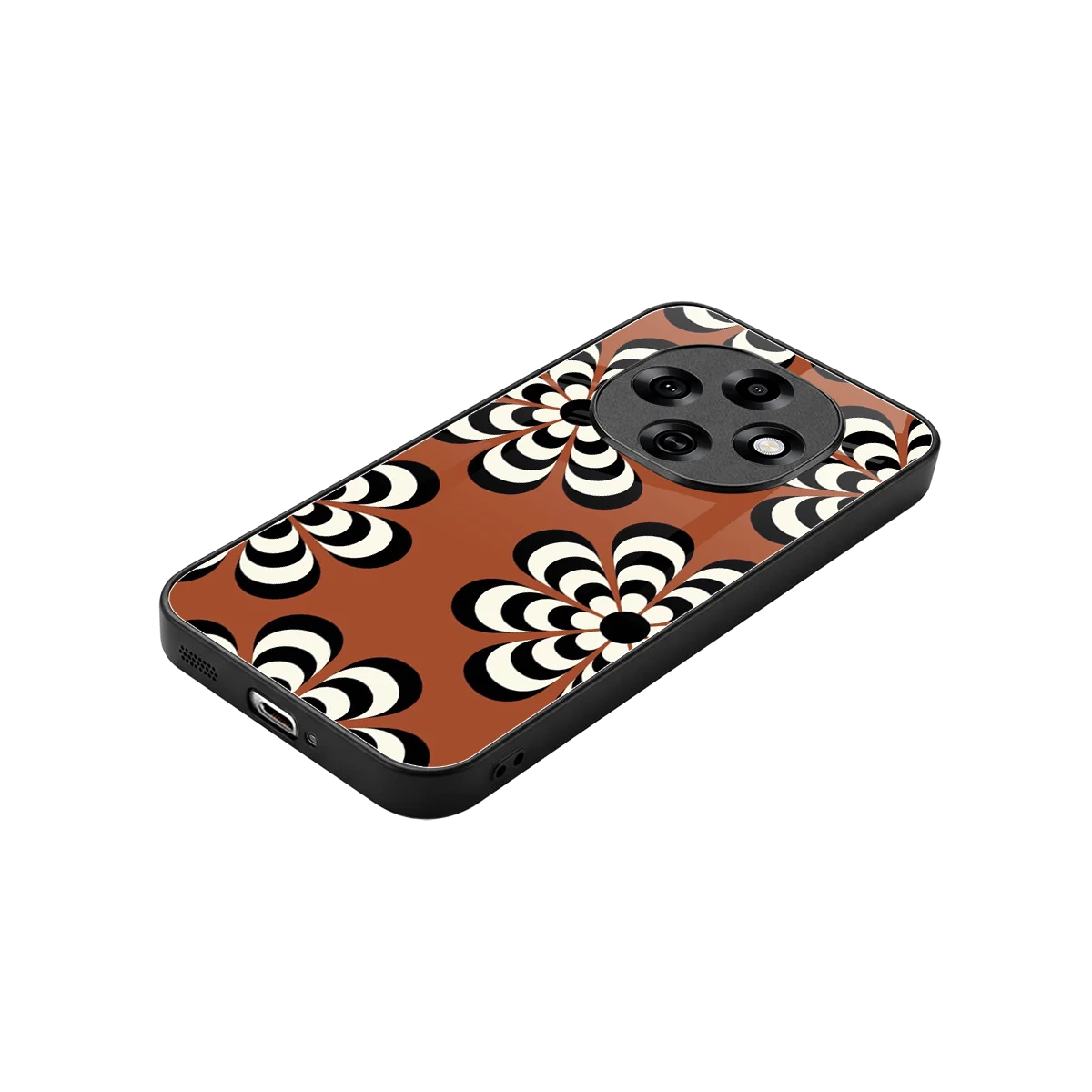 Earthy Bloom stylish phone case for oppo f31 pro 5g | glossy glass and slim fit