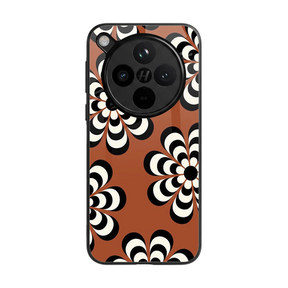 Earthy Bloom back phone cover | glass case for oppo find x8