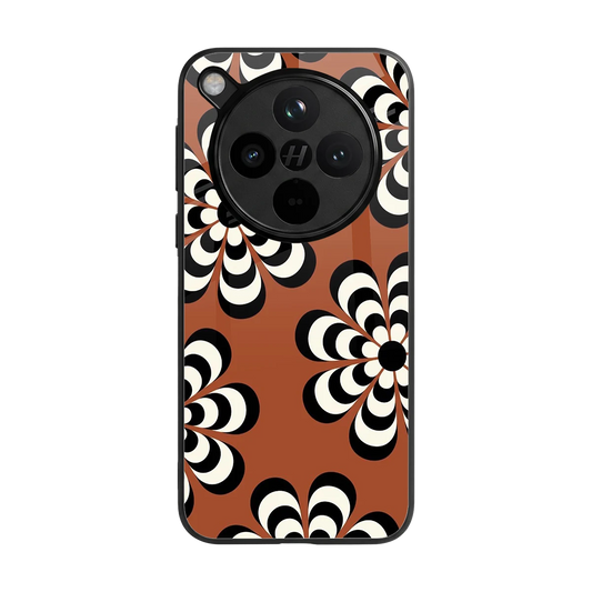 Earthy Bloom back phone cover | glass case for oppo find x8