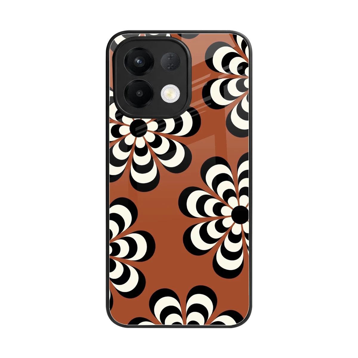 Earthy Bloom back phone cover | glass case for oppo k13 5g