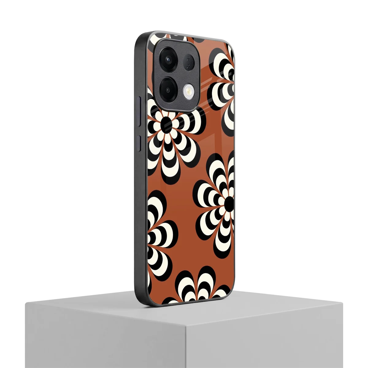 Earthy Bloom oppo k13 5g mobile cover | shockproof glass phone case
