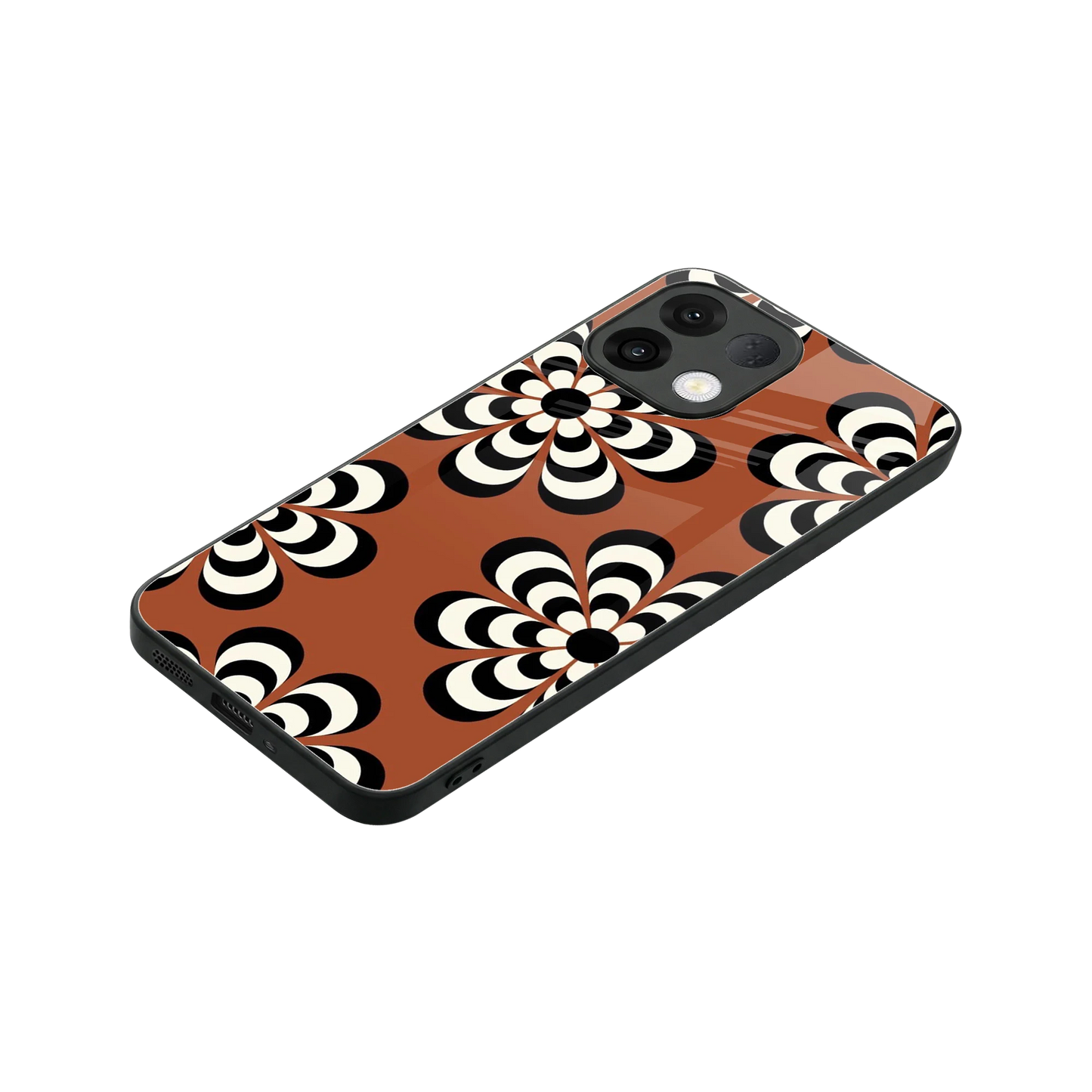 Earthy Bloom stylish phone case for oppo k13 5g | glossy glass and slim fit
