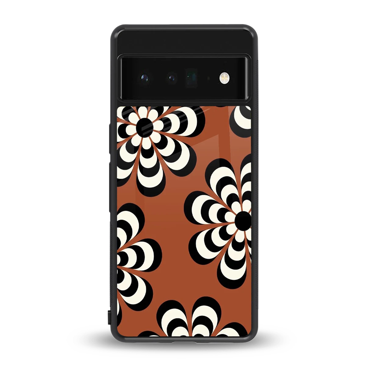 Earthy Bloom back phone cover | glass case for google pixel 6 pro