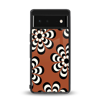 Earthy Bloom back phone cover | glass case for google pixel 6a