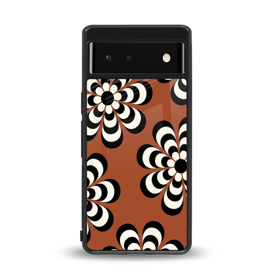 Earthy Bloom back phone cover | glass case for google pixel 6a