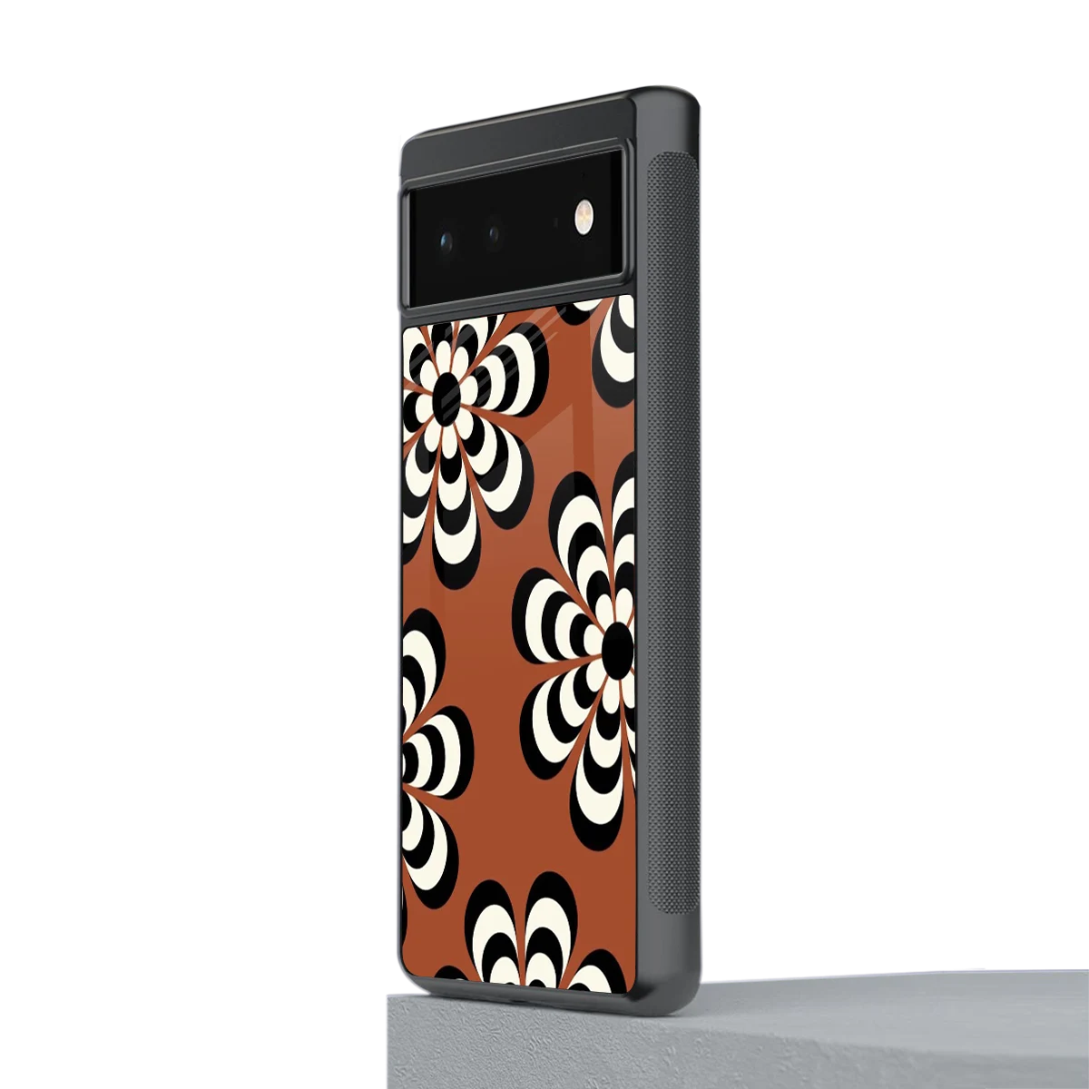 Earthy Bloom stylish phone case for google pixel 6 | glossy glass and slim fit